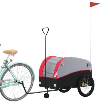 Bike Trailer Black and Red - 45 kg Iron Cargo Solution