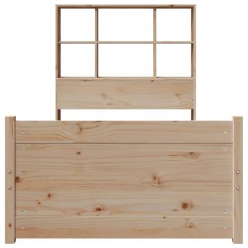 Bookcase Bed 75x190cm - Solid Wood Pine for Small Spaces