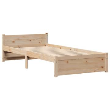 Bookcase Bed 75x190cm - Solid Wood Pine for Small Spaces