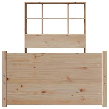 Bookcase Bed without Mattress 90x190cm Single Solid Wood Pine