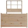 Bookcase Bed without Mattress 90x190cm Single Solid Wood Pine