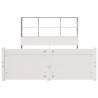 Bookcase Bed without Mattress - White Solid Pine 135x190 cm Double