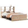 Bookcase Bed 120x200cm - Solid Pine Wood | HipoMarket UK