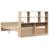 Bookcase Bed 120x200cm - Solid Pine Wood | HipoMarket UK