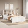  Bookcase Bed without Mattress White 160x200cm Solid Wood Pine Colour white Size 160 x 200 cm 