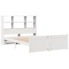 Bookcase Bed Without Mattress - White Solid Wood 160x200cm | HipoMarke