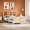  Bookcase Bed without Mattress 120x190 cm Small Double Solid Wood Pine Colour natural Size 120 x 190 cm 