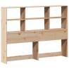 Bookcase Bed without Mattress 120x190 cm - Solid Wood Pine