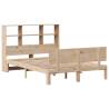 Bookcase Bed without Mattress - Solid Pine Wood 135x190 cm