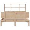 Bookcase Bed without Mattress - Solid Pine Wood 135x190 cm