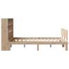 Bookcase Bed without Mattress - Solid Pine Wood 135x190 cm