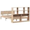 Bookcase Bed without Mattress - Solid Pine Wood 135x190 cm