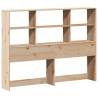 Bookcase Bed without Mattress - Solid Pine Wood 135x190 cm