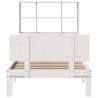 Bookcase Bed without Mattress 90x200cm Solid Pine - White