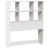 Bookcase Bed without Mattress 90x200cm Solid Pine - White