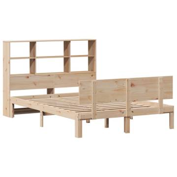 Bookcase Bed King Size 150x200 cm - Solid Pine Wood