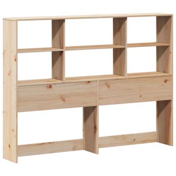 Bookcase Bed King Size 150x200 cm - Solid Pine Wood