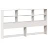 Bookcase Bed without Mattress White 200x200cm - Solid Pine