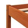 Wax Brown Bed Frame 140x190 cm - Solid Pine Wood