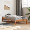 Bed Frame Wax Brown 100x200 cm - Solid Wood Pine | HipoMarket