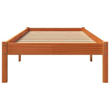 Bed Frame Wax Brown 100x200 cm - Solid Wood Pine | HipoMarket