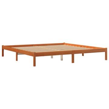 Bed Frame Wax Brown 180x200 cm Super King | Solid Pine Wood