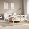  Bookcase Bed without Mattress White 135x190 cm Double Solid Wood Pine Colour white Size 135 x 190 cm 