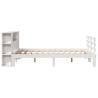 Bookcase Bed without Mattress White 140x200cm Solid Wood Pine