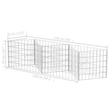 Gabion Basket Galvanised Steel 120x30x50 cm - Durable & Stylish