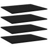 Bookshelf Boards 4 pcs Black 60x50x1.5 cm Engineered Wood Colour black Size 60 x 50 x 1.5 cm Quantity in Package 4 