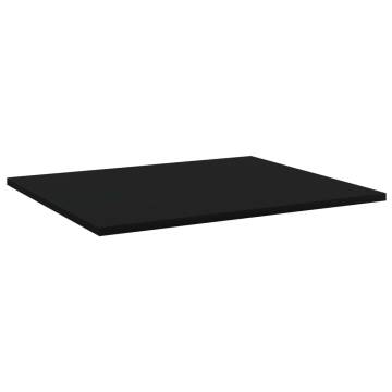 Bookshelf Boards 4 pcs Black - Space-Saving Storage Solution