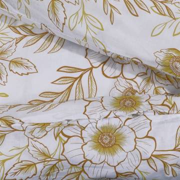 Duvet Cover Set White & Brown | 140x200 cm Cotton | HipoMarket