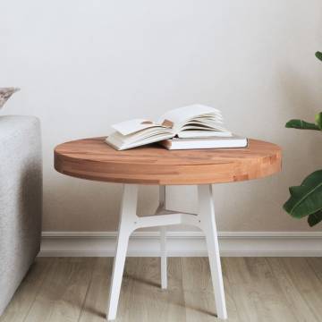 Round Solid Wood Beech Table Top Ø50x4 cm - HipoMarket