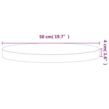 Round Solid Wood Beech Table Top Ø50x4 cm - HipoMarket