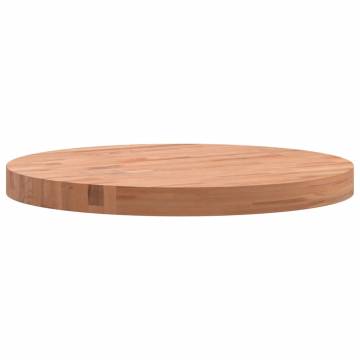 Round Solid Wood Beech Table Top Ø50x4 cm - HipoMarket