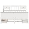 Bookcase Bed without Mattress - White Solid Wood Pine 200x200cm