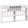 Bookcase Bed without Mattress - White Solid Wood Pine 200x200cm