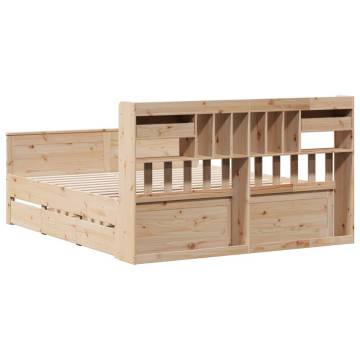 Bookcase Bed Super King 180x200cm – Solid Pine Wood