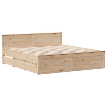 Bookcase Bed Super King 180x200cm – Solid Pine Wood