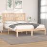 Bed Frame Solid Wood Pine 200x200 cm Colour natural Size 200 x 200 cm 