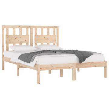 Solid Wood Pine Bed Frame 200x200 cm - Durable & Stylish