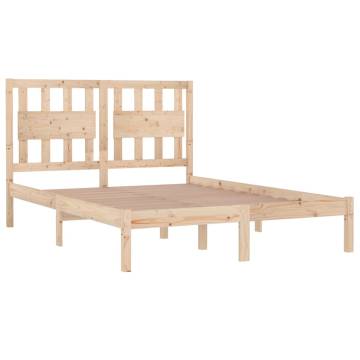 Solid Wood Pine Bed Frame 200x200 cm - Durable & Stylish