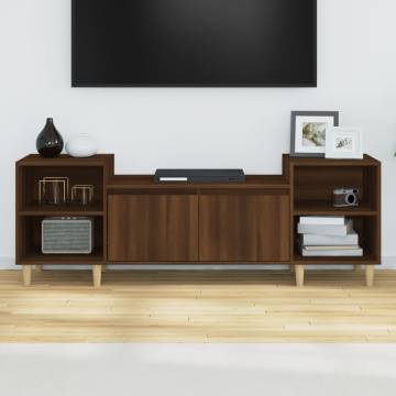 Stylish Brown Oak TV Cabinet - 160x35x55 cm | Hipo Market