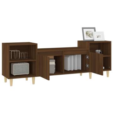 Stylish Brown Oak TV Cabinet - 160x35x55 cm | Hipo Market