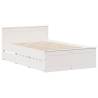 Bookcase Bed without Mattress - Solid Pine Wood - White 120x200 cm