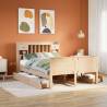  Bookcase Bed without Mattress 140x190 cm Solid Wood Pine Colour natural Size 140 x 190 cm 