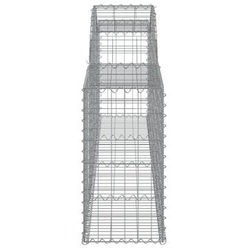 Arched Gabion Baskets 5 pcs | Galvanised Iron Garden Barriers