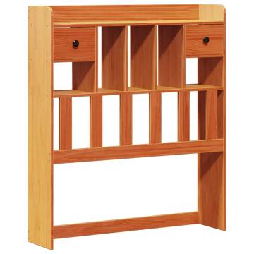 Bookcase Bed without Mattress - Solid Pine Wax Brown 90x190 cm