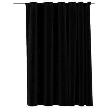 Linen-Look Blackout Curtains - Black 290x245 cm | HiPo Market