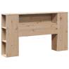 Bookcase Bed 140x200 cm - Solid Pinewood, No Mattress Included